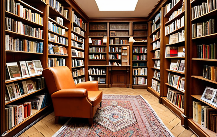 **A cozy German bookstore:** Depict a warm and inviting bookstore in Germany. Showcase shelves filled with books, a comfortable reading corner with armchairs, and friendly staff assisting customers. Emphasize the atmosphere that encourages browsing and discovery. Capture the essence of a traditional "Buchhandlung."