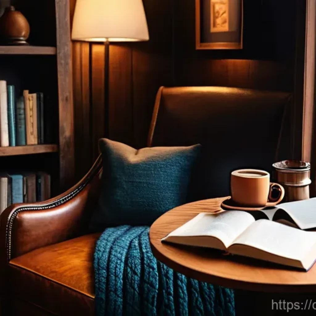 재즈 카페형 도서관 - **Prompt 1: Cozy Reading Nook in a Jazz Caf&eacute; Library**
    A person, casually dressed in a comfortab...