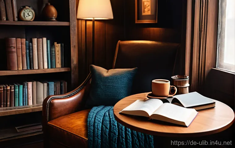 재즈 카페형 도서관 - **Prompt 1: Cozy Reading Nook in a Jazz Caf&eacute; Library**
    A person, casually dressed in a comfortab...